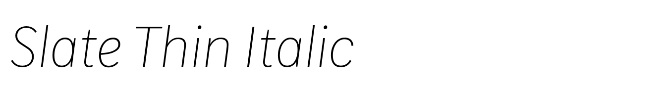 Slate Thin Italic